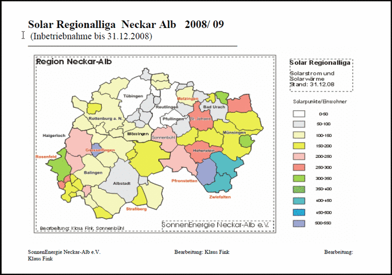 Karte Neckar-Alb Bereich